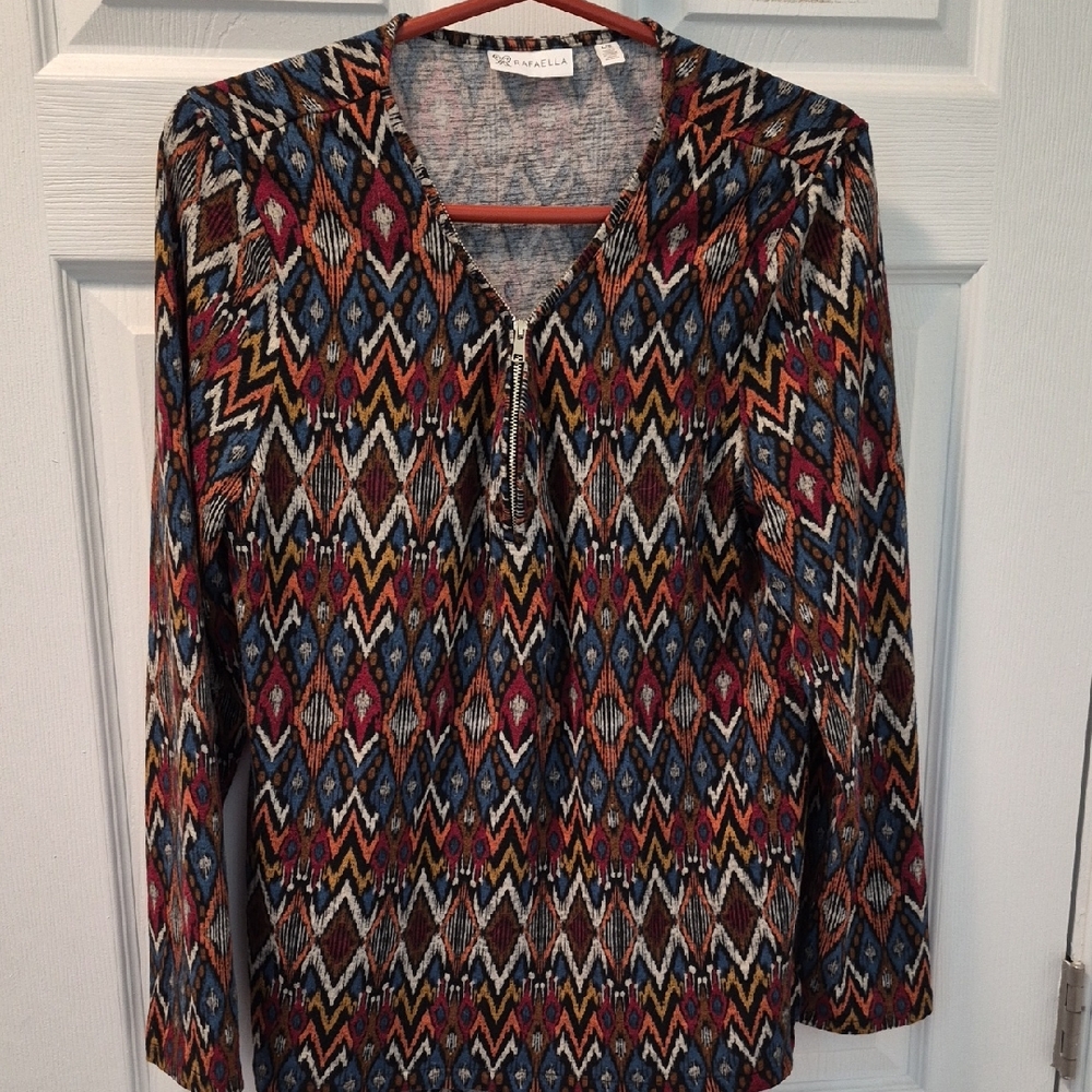 Rafaella Multicolor Geometric Top